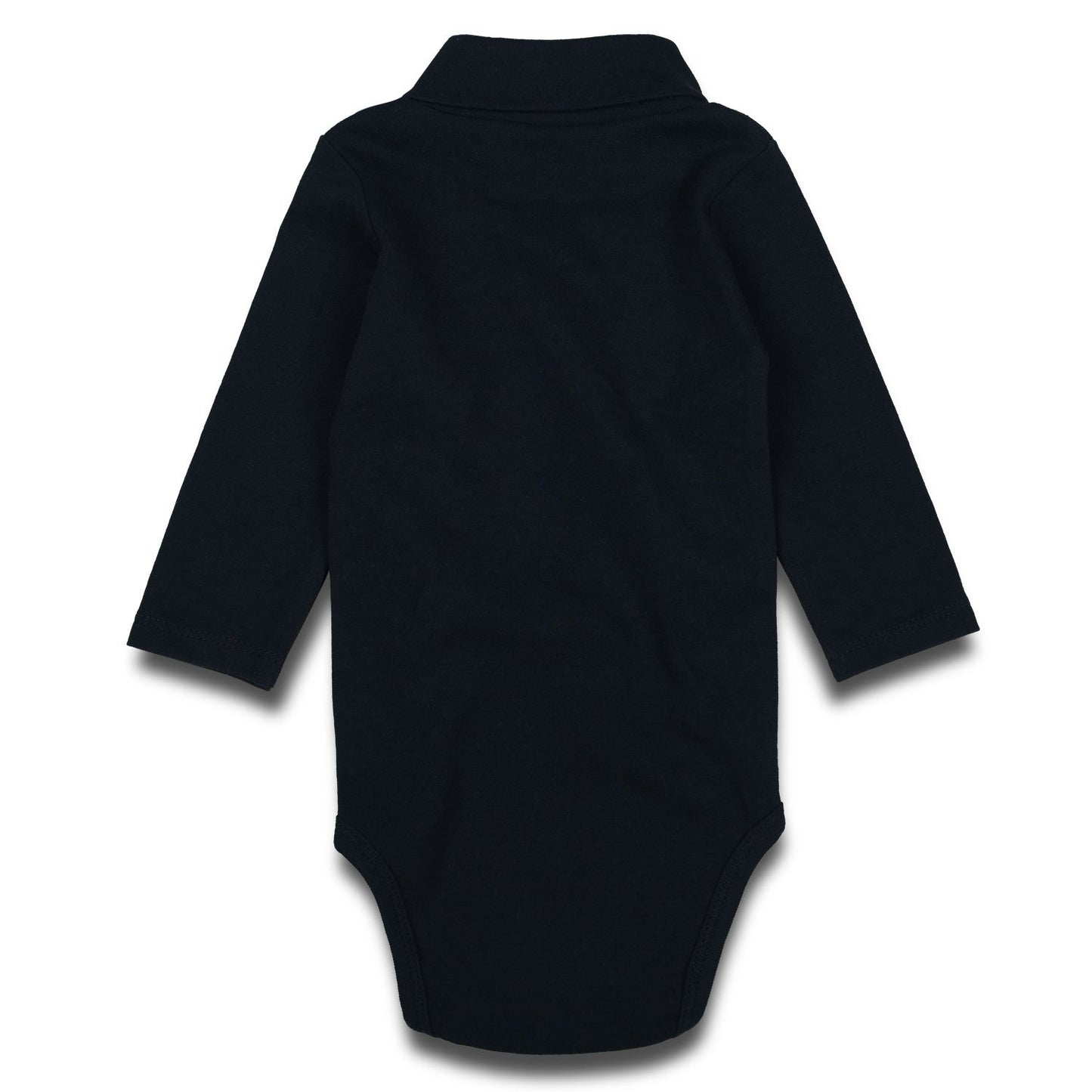Romperinbox Solid Black Baby Turtleneck Bodysuit Long Sleeve Outfits (Black,9-12 Months)