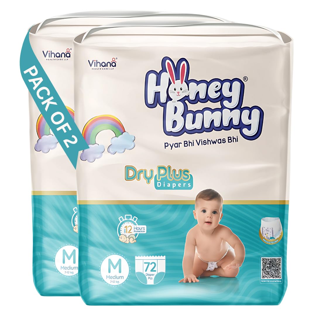 Honey Bunny Baby Diaper Pants Super Soft Dry Plus 12 Hour Protection M144