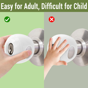 Child Safety Door Knob Covers 6 Pack Reusable Baby Proof Door Knob Locks Baby Proof Door Handle Protector For Kids Universal Fit
