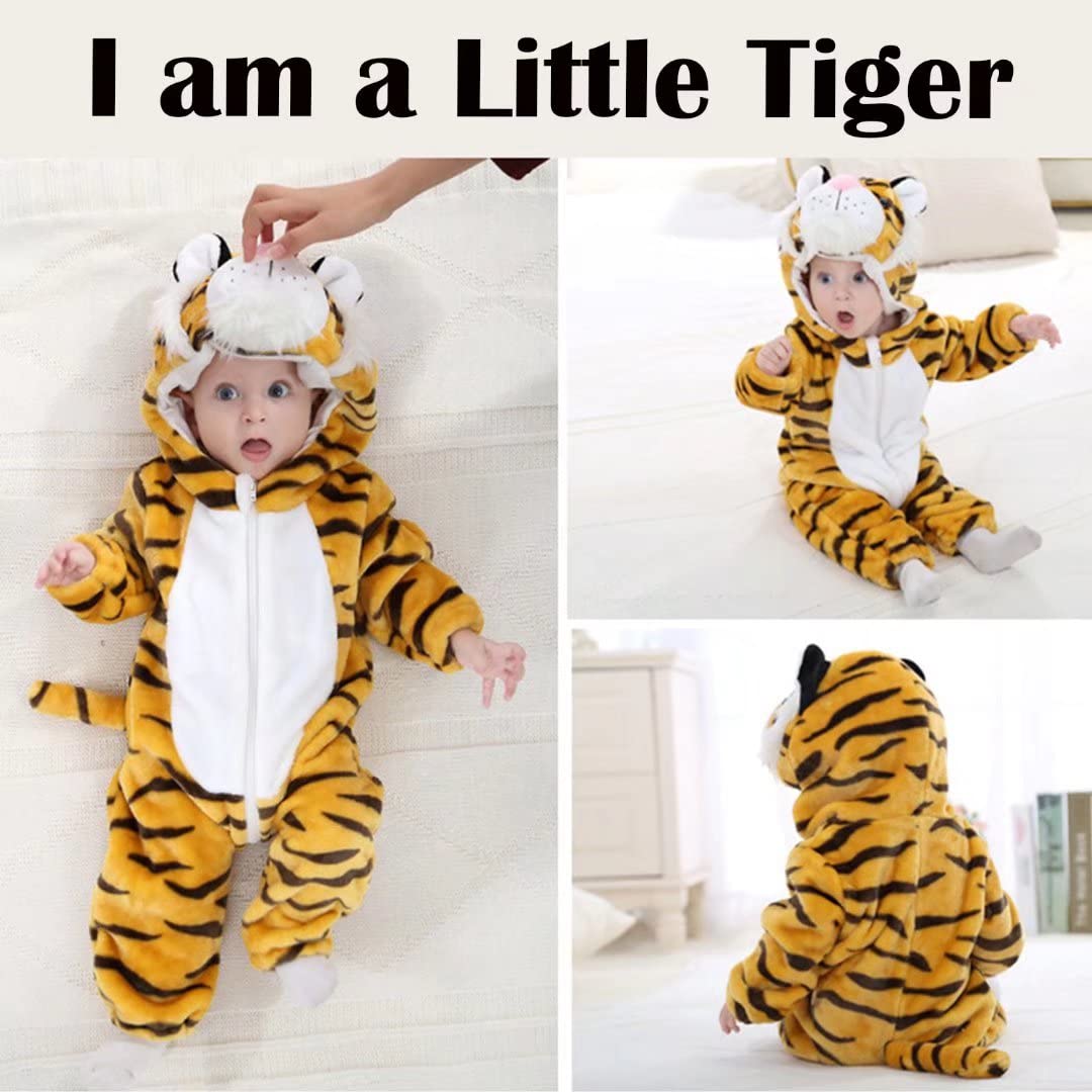 Baby Tiger Costumes Unisex Toddler Outfit Halloween Dress Up Romper 12-18 Months