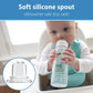 Dr. Brown'S Milestones Narrow Sippy Bottle, 100% Silicone Soft Sippy Spout, 8Oz/250Ml, Flamingo, 6M+