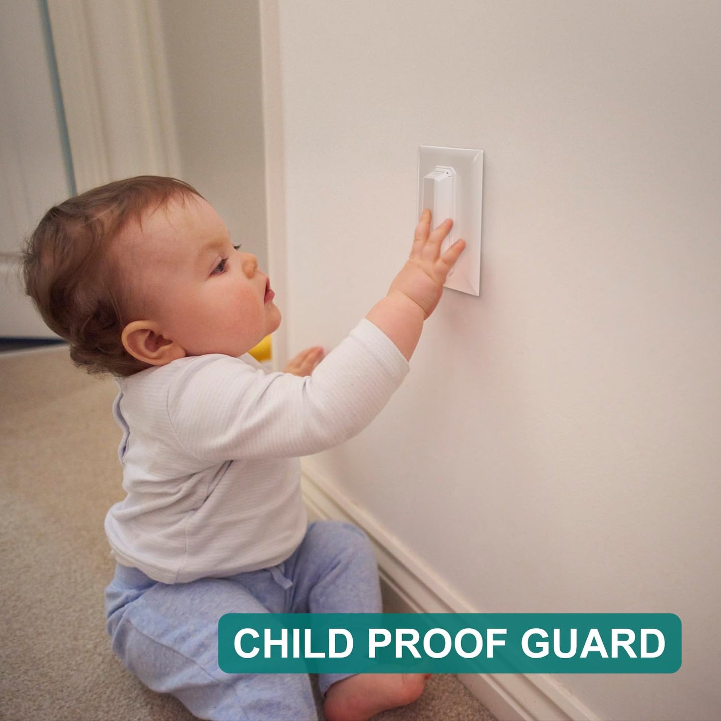 Clymene Light Switch Cover Guard, Child Proof Wall Switch Cover Keeps Your Lights Or Switches From Getting Accidentally Turned O