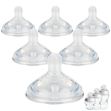 Silicone Baby Bottle Nipples for Natural Start Anti-Colic Bottles &Advanced Anti-Colic Bottles,Closer to Nature Bottles,Medium F