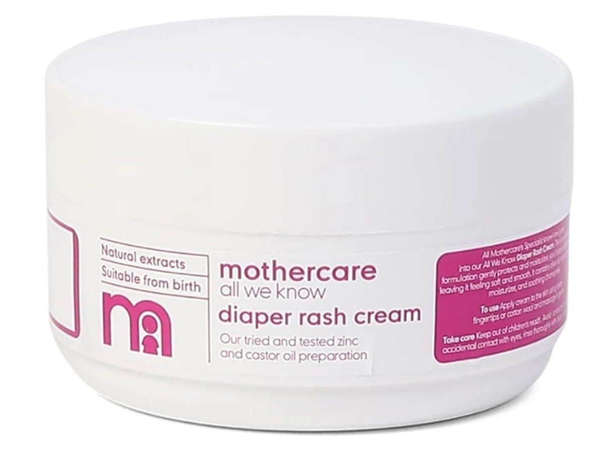 Mothercare Diaper Rash Cream 100Gm Zinc And Castor Oil Hypoallergenic