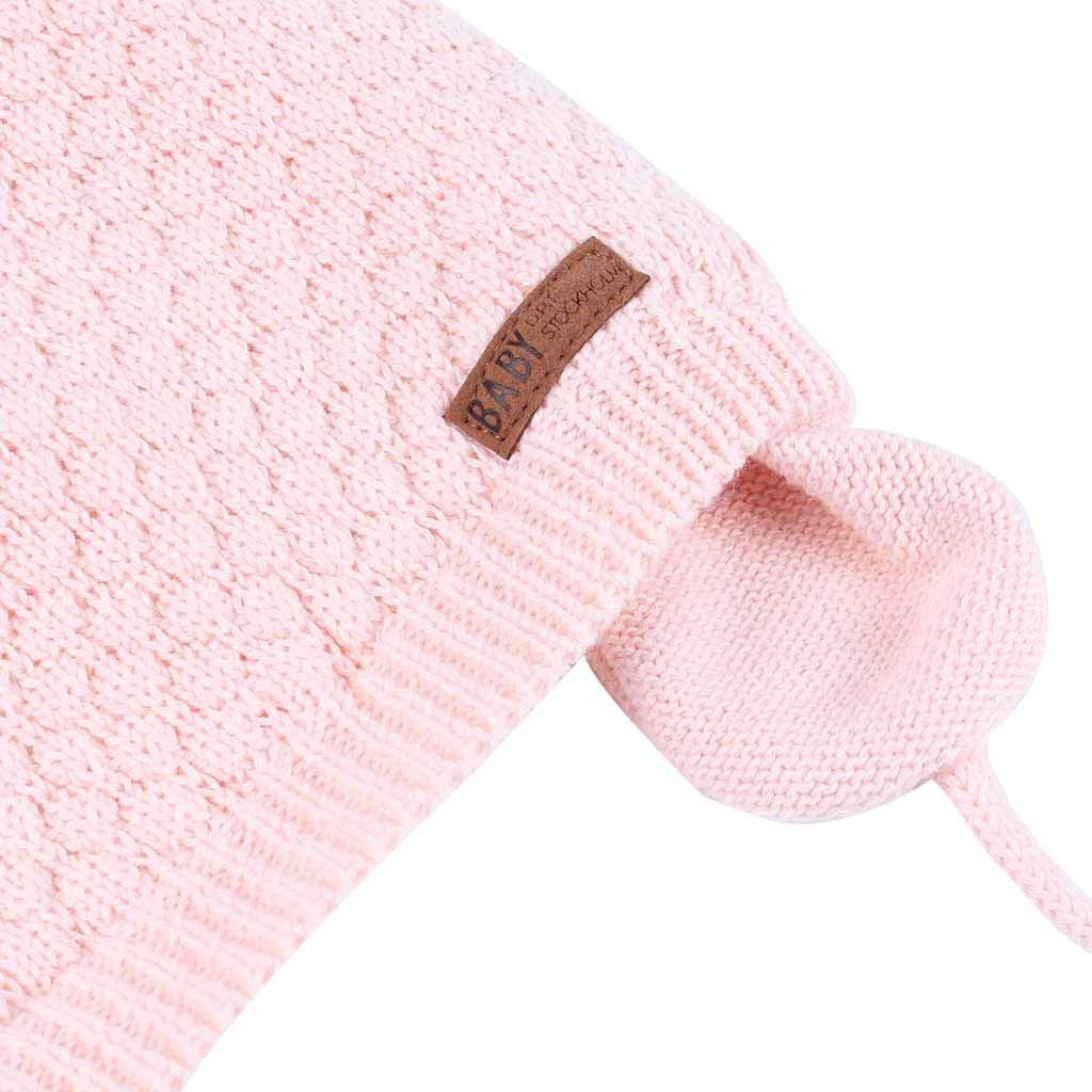 Duoyeree Toddler Girl Winter Hat Knit Bear Ears Beanie Earflap Cap, 12-18 Month