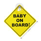 Baby On Board Sticker For Cars 2Pcs , Baby On Board Warning Signs With Suction Cups , Durable And Strong Without Residue