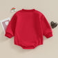 Fiomva Baby Girl Valentines Day Outfit Newborn Bubble Romper Fall Infant Sweatshirt Top Toddler Cute Onesie Clothes (O Valentine