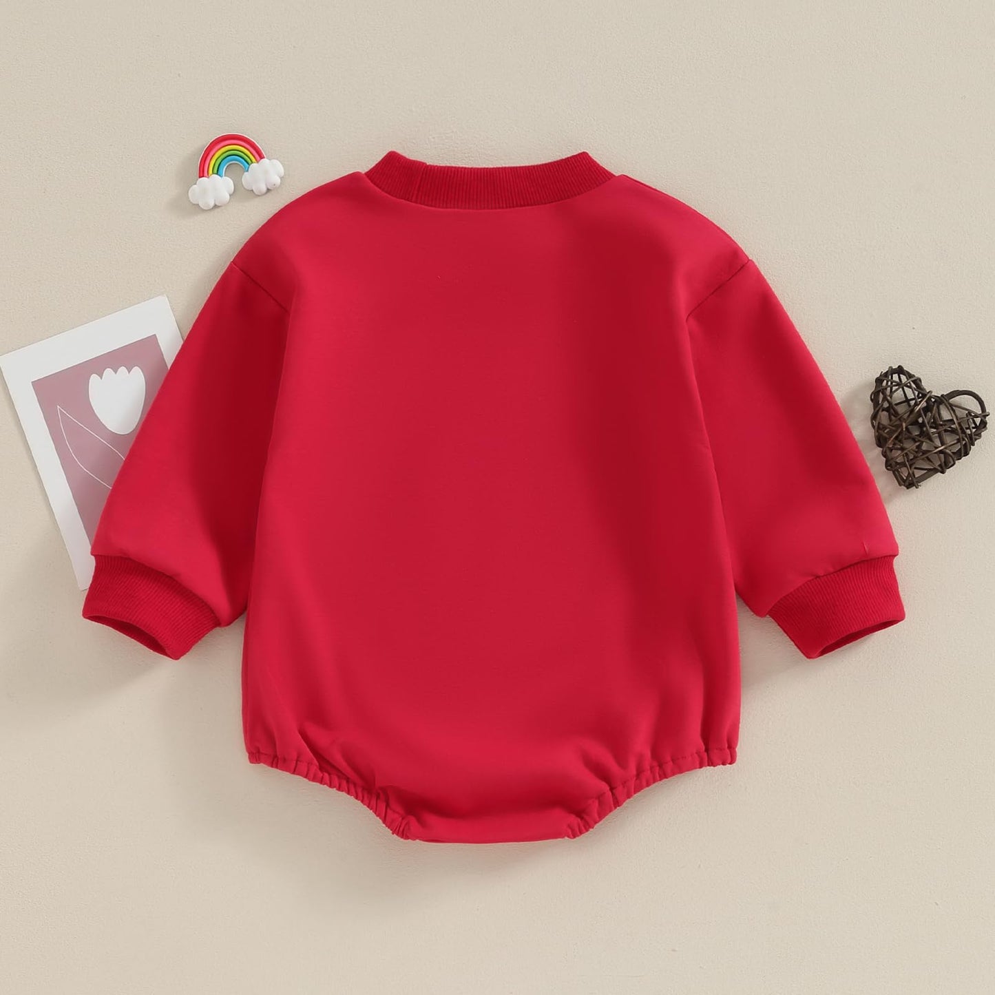 Fiomva Baby Girl Valentines Day Outfit Newborn Bubble Romper Fall Infant Sweatshirt Top Toddler Cute Onesie Clothes (O Valentine