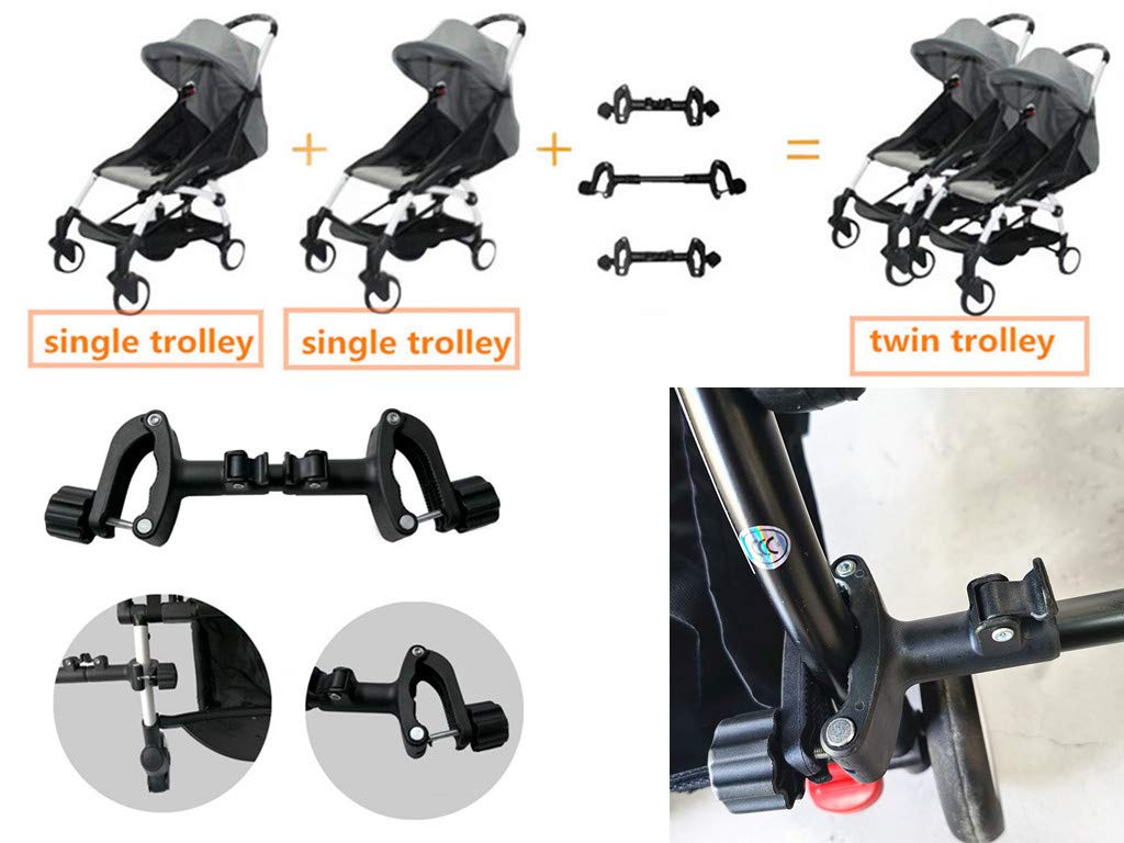 Twin Stroller Connector For Baby Universal Fits Umbrella Strollers Babyzen Yoyo Yoya Etc.. Turns Two Single Strollers Into A Dou