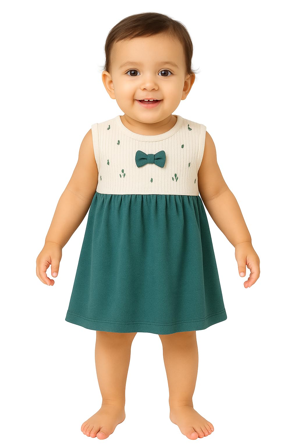 Love Wraps Baby Girls Cotton Frock Set  Sleeveless Frock for Babies XL(1824M) Style 10009 Printed, Multicolour