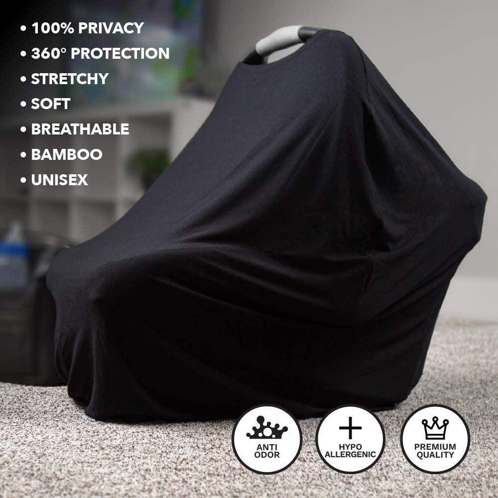 Mothera Baby Car Seat Cover Multi-Use Nursing Covers For Breastfeeding Baby Must Haves For First Time Mom Infant Stroller Cover