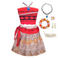 Dressy Daisy Girls Adventure Outfit Skirt Princess Dress Up Halloween Costume Fancy Party Dress with Accessories Size 6X-8