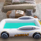 Kinmac Inflatable Toddler Travel Bed- Portable Travel Toddler Air Bed For Kids Camping Air Mattress Racecar Toddler Bed With Sid