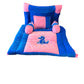Pinks And Blues Full Sleeping Baby Bedding Set With Two Alligator Shape Side Pillows (048 Months) (Royal Blue & Pink)
