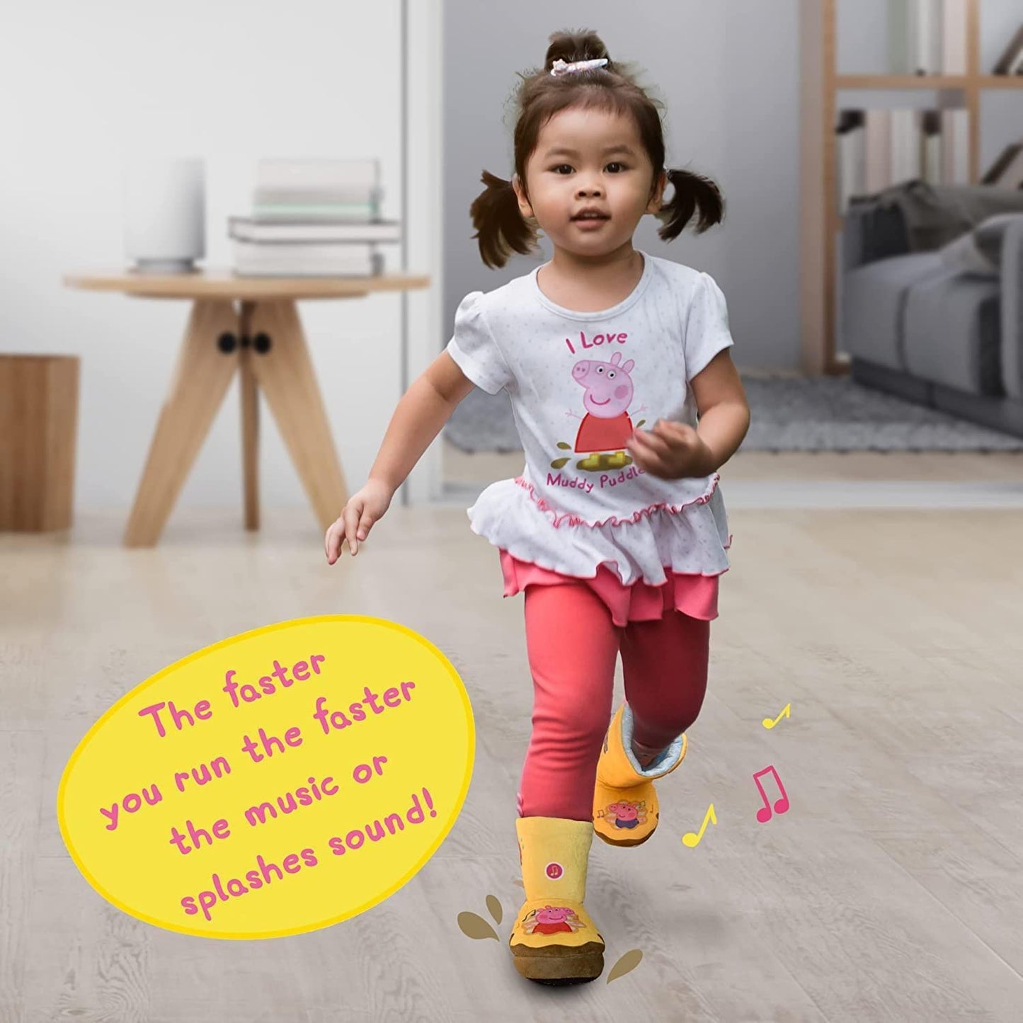 Peppa Pig Toys Muddy Puddle Boots with Sounds | Interactive Wearable Yellow Toy Wellies with Sound and Music activated as you Wa