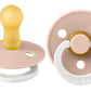 Bibs Pacifiers, Natural Rubber Baby Pacifier, Glow In The Dark, Round Nipple, Pack Of 2, Bpa Free  0+ Months, Size 1 Blush Glo