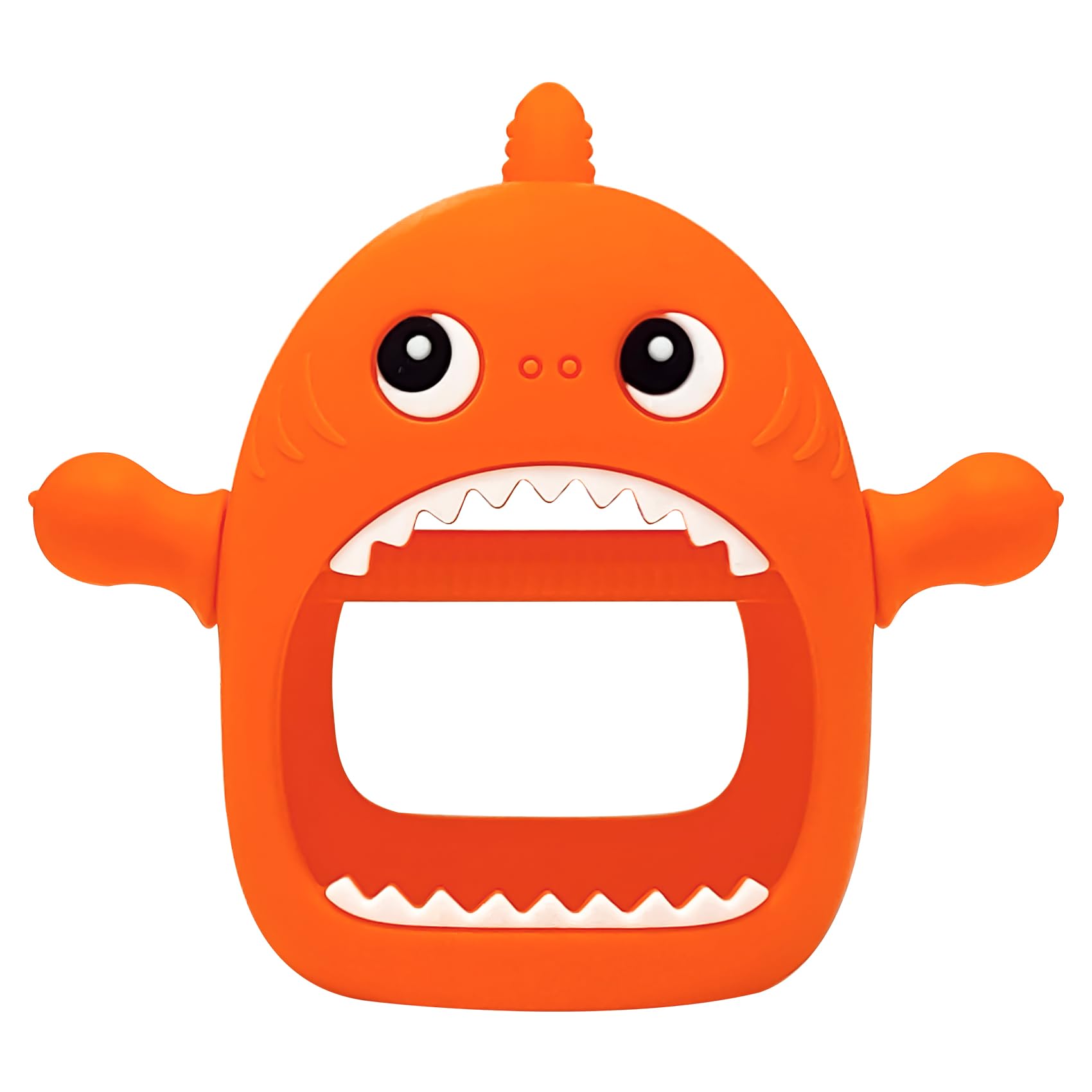 Kpblis Shark Silicone Baby Teether Toy for Babies 0-6 Month, Never Drop Baby Teething Toys for 6 to 12 Months, Infants Hand Teet
