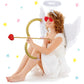 Coume Valentines Day Kids Angel Cupid Costume Set, Cupid Bow And Arrow Feather Wings Headwear Arrows Bow Valentine Heart Rimless