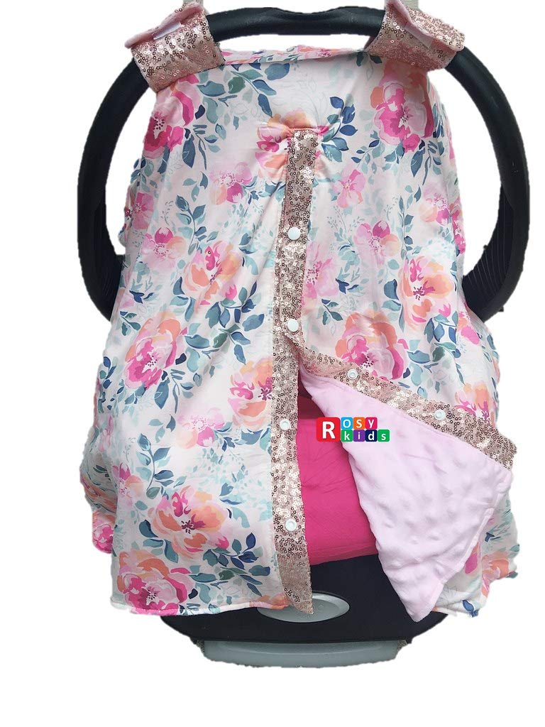 Rosy Kids Infant Carseat Canopy Cover 1Pc Wind Proof Baby Car Seat Cover, Sunshade Cover, Fits Any Model, Color25Or02