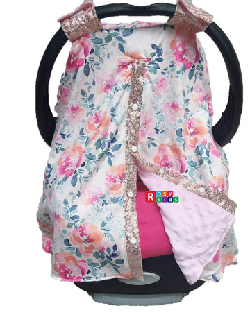 Rosy Kids Infant Carseat Canopy Cover 1Pc Wind Proof Baby Car Seat Cover, Sunshade Cover, Fits Any Model, Color25Or02