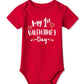 Valentine'S Day Infant Short Sleeve Red Bodysuit Baby First Valentines Heart Onesie 0-3 Months