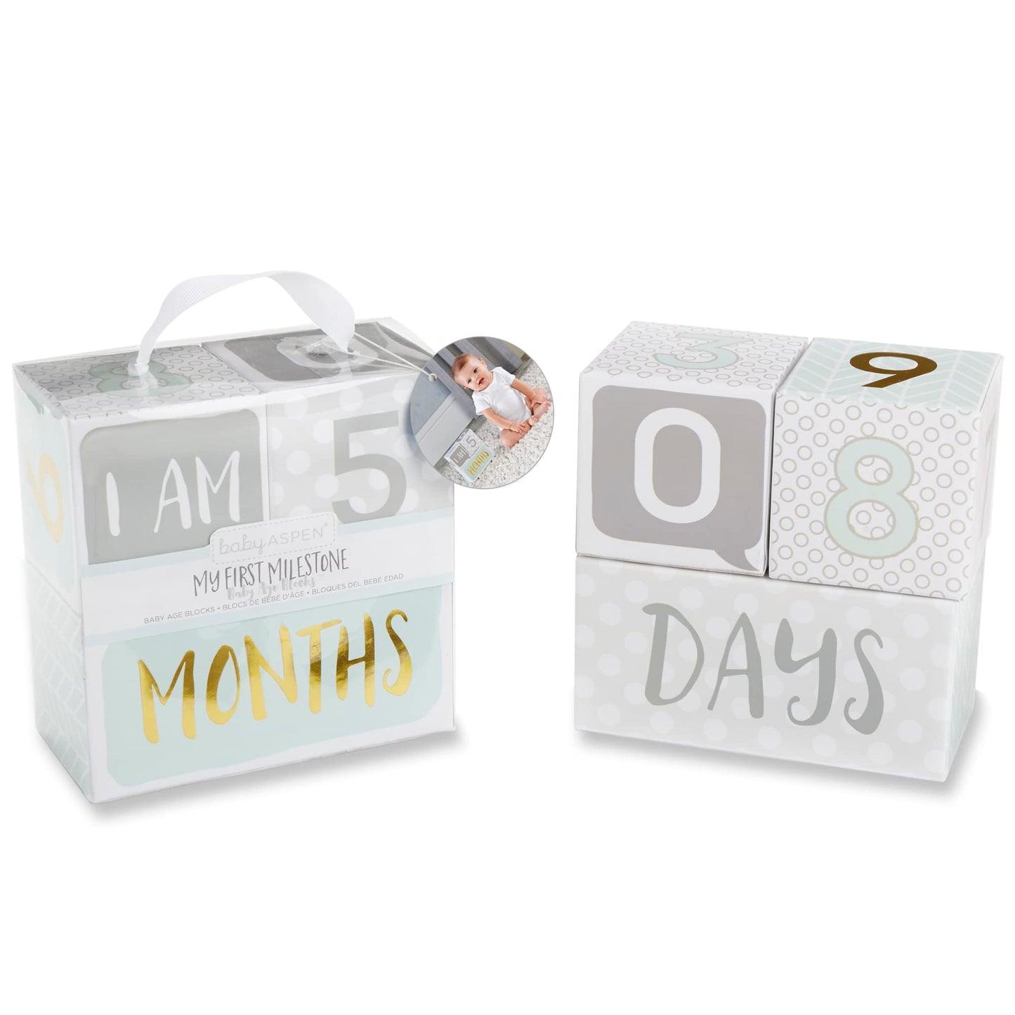 Giftsforyounow My First Milestone Baby Age Blocks