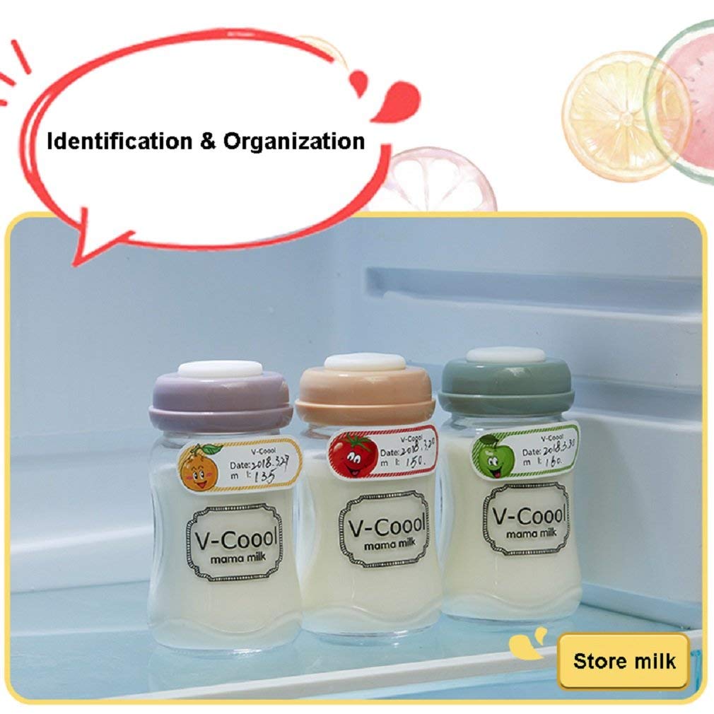 200Pcs Bottle Labels Animals Name And Date Label For Daycare Or Kitchen, Self-Laminating Waterproof Labels Sticker For Bottle, J