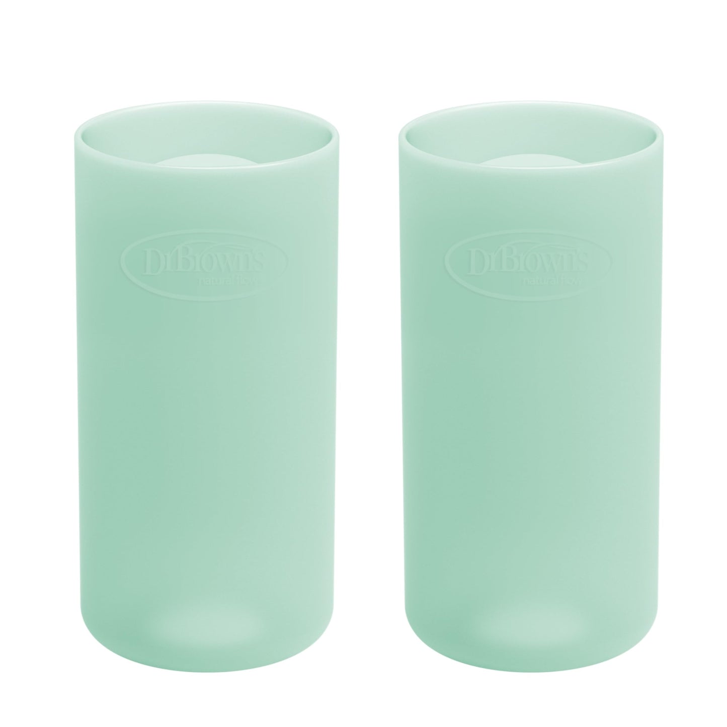 Dr. Browns Options+ Narrow Glass Bottle Sleeves, 100% Silicone, Mint, BPA-Free, 8 oz, 2-Pack