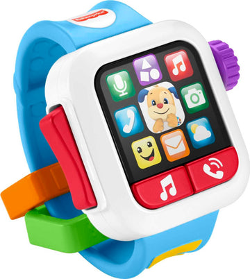 Fisher-Price Baby to Toddler Toy Laugh & Learn Time to Learn Smartwatch with Lights & Music for Pretend Play Infants Ages 6+ Mon