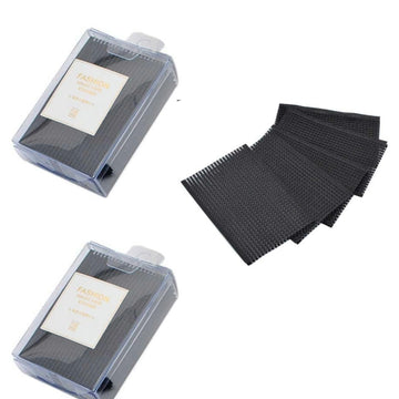 20Pcs Black Magic Bangs Hair Pad, Plastic Paste Posts Square Hair Pad, Styling Tool Barber Acessories Holder Barber Grippers, Ac