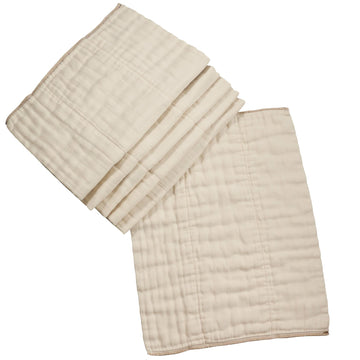 Osocozy Unbleached Prefold Cloth Diapers - Soft And Absorbent Baby Diapers Made Of 100% Unbleached Cotton - 17.5'X23', Fits 30