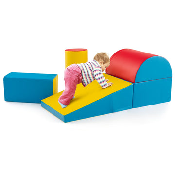 Costzon Climbing Toys for Toddlers, 5 Pieces Soft Foam Block Play Structures Infants Climbers for Child Development, Waterproof 
