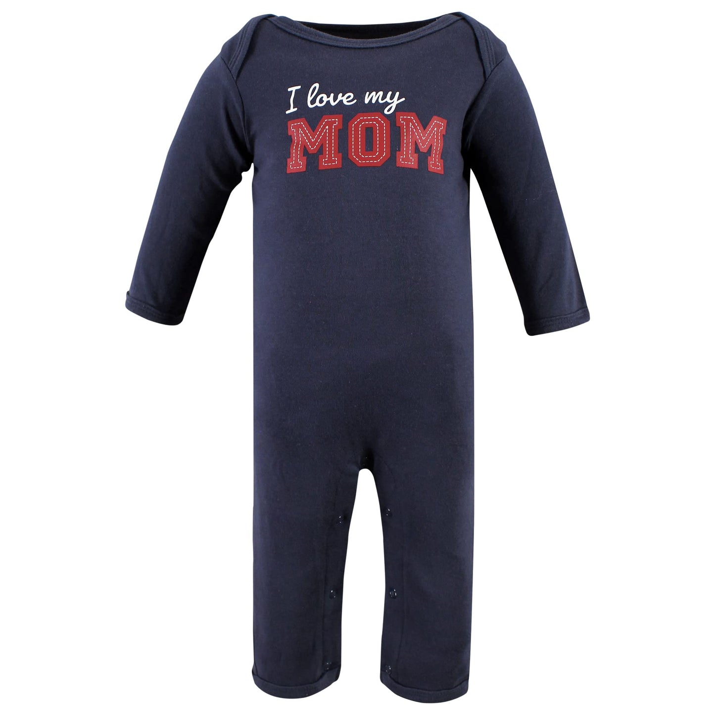 Hudson Baby Girls Unisex Cotton Coveralls, Love Mom, 0-3 Months, Love Mom, 0-3 Months Us