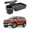 Oshotto (FT04) Foldable Car Auto Headrest Rear Back Seat Table Drink Food Cup Tray Holder Compatible with Ford Endeavour  Blac