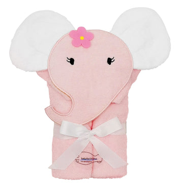 babyhollnemo Cotton Baby Bath Towel, Soft Baby Hooded Towels, Adorable Gifts for Newborn, Pink Elephant