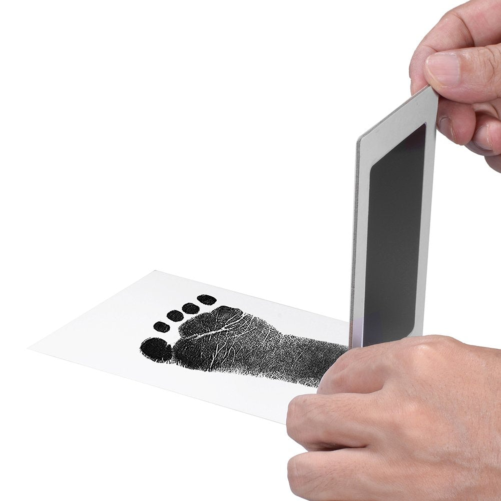 Large Size Baby Inkless Handprint And Footprint Kit With 4 Ink Pads And 8 Imprint Cards By Pchero, Ideal For Family Keepsake New