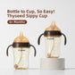 Thyseed Infant Spill Proof Weighted Straw Sippy Cups With Handles And Lids Breastfed Baby First Soft Spout Top Training Water Cu