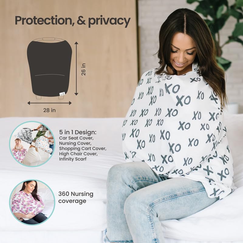 Finn Multi-Use Cover: Car Seat, Nursing, Stroller - Stretchy Fabric, All-Season, Stylish Designs, Easy Access