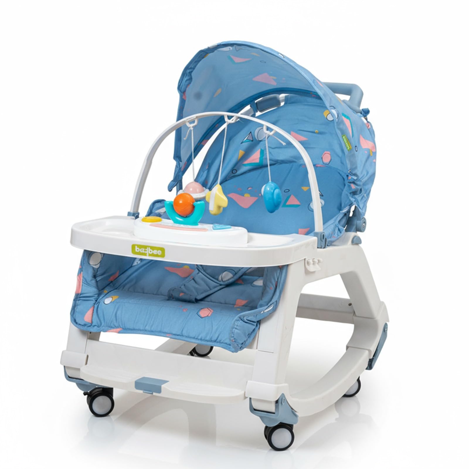 Baybee 5 In 1 Baby Rocker And Feeding Chair For Babies | Portable Rocking Chair For Kids With Parent Handle, Multi Position Recl