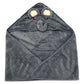 DTR Creation Baby Hooded Towel with Grey Elephant Face Design | Soft Cotton Bath Towel Wrap for Newborns, Infants & Toddlers | U