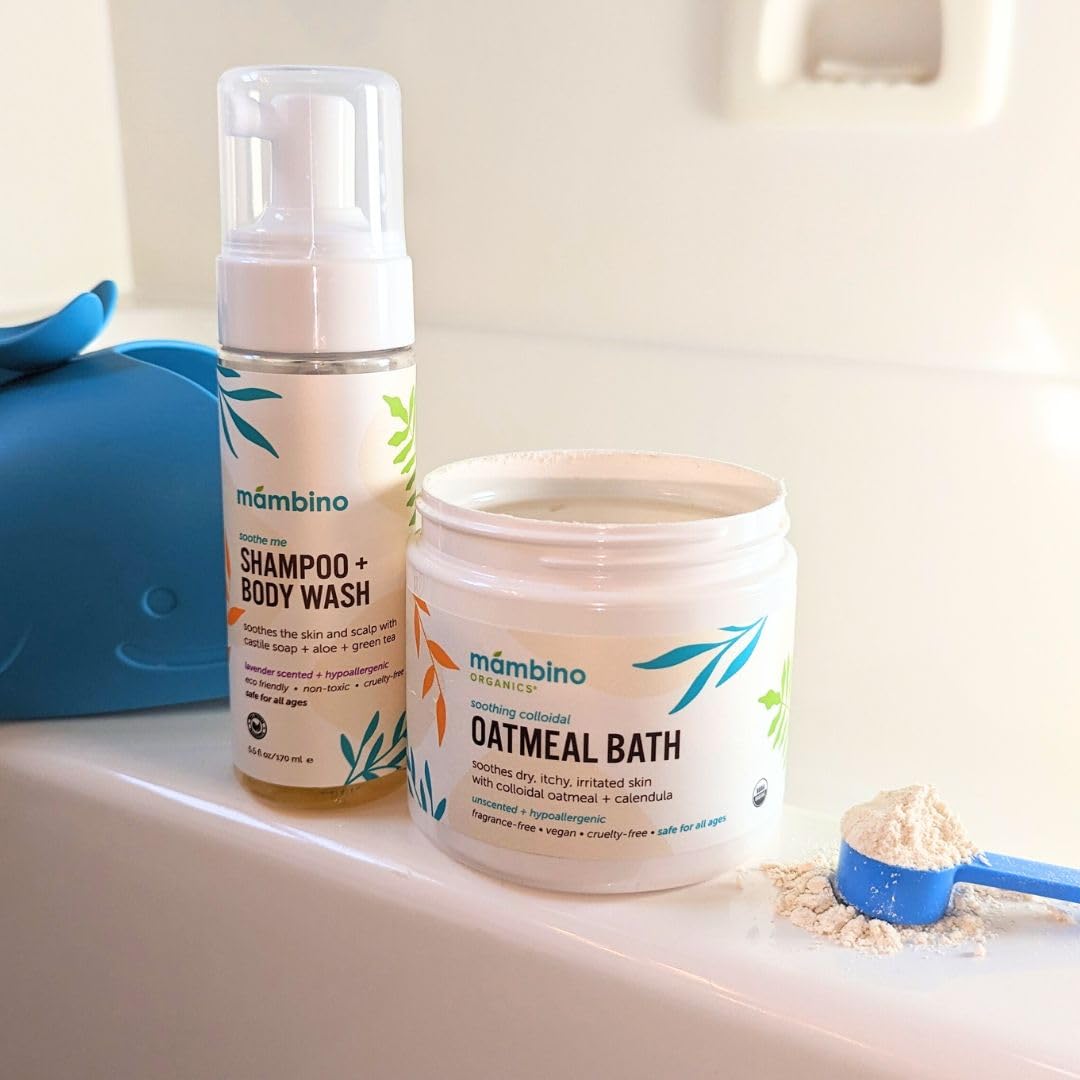 Organic Colloidal Oatmeal Bath Soak - 2-Pack Oatmeal Powder For Dry, Irritated, Itchy Skin Relief - Cruelty-Free, Vegan Handmade