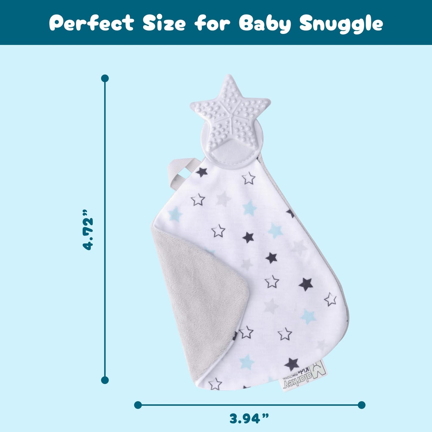 Malarkey Kids Munch-It Blanket: Teether and Cozy Blanket Combo for Teething Babies - Soothe, Snuggle, and Relieve Discomfort! (T