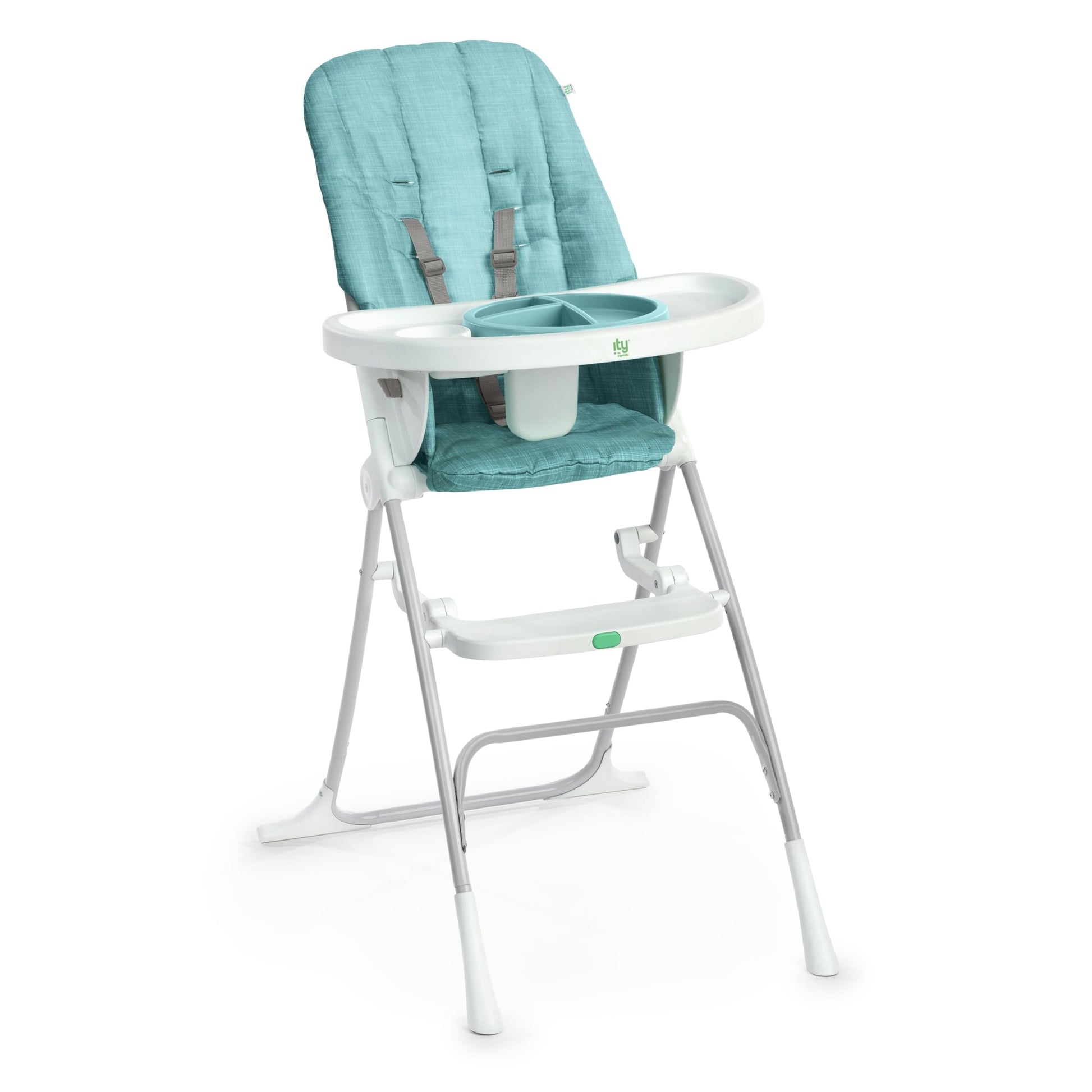 Ingenuity Sun Valley Compact Folding Baby High Chair, Food-Grade Safe Plate, 5-Point Harness, for Ages 6 Months and Up, Unisex -
