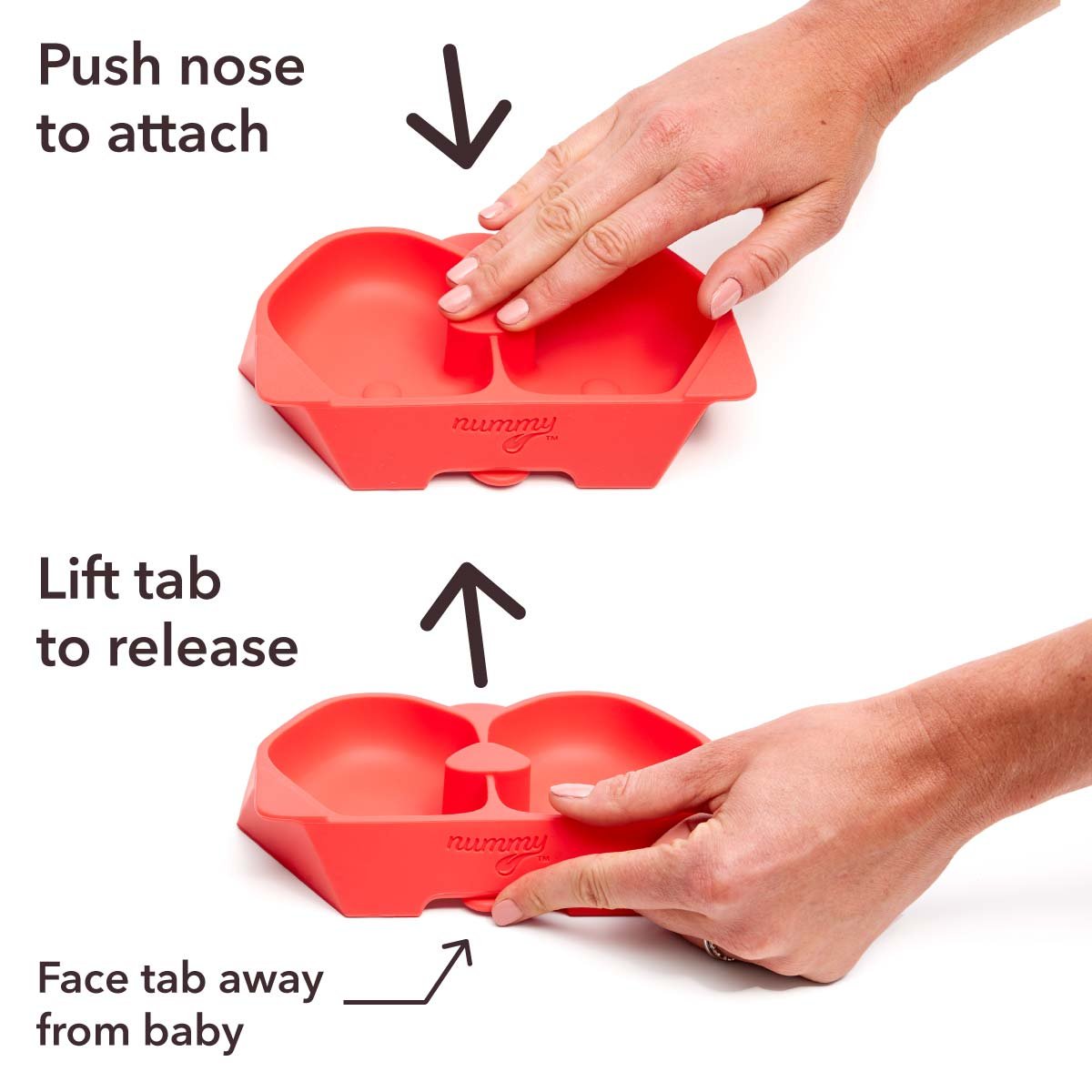 Nummy Bowl - Pure Silicone Bowl With Hidden Suction Cup For Babies And Toddlers | Bpa And Phthalate Free | Microwave And Dishwas