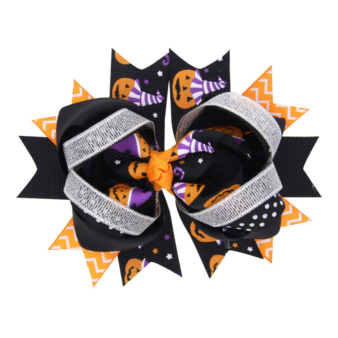 Love Sweety Baby Rose Halloween Headband Infant Pumpkin Hairband Bow Hair Clips (Clip Pumpkin)