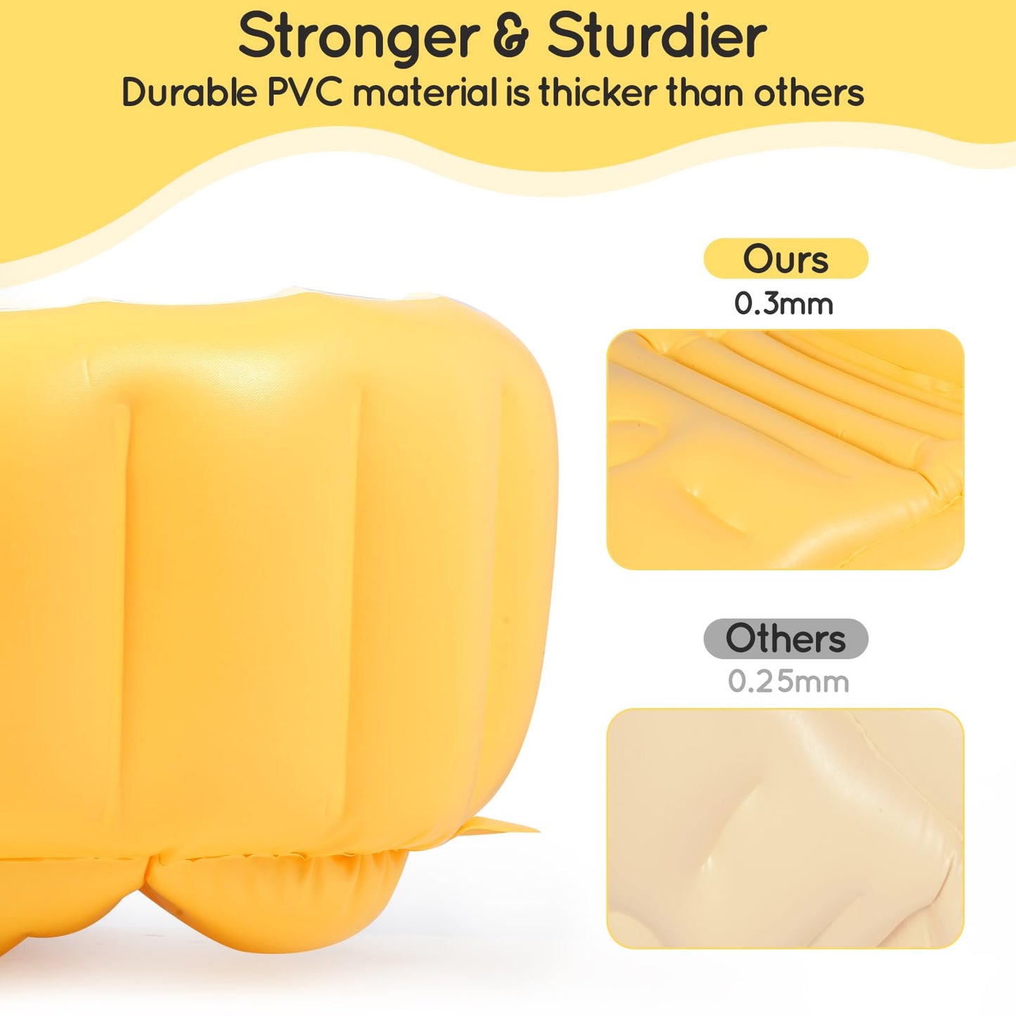 Mink Inflatable Baby Bathtub - Compact, Portable Bath Tub With Anti-Sliding Saddle Horn Seat, Ideal For Travel & Home - Suitable