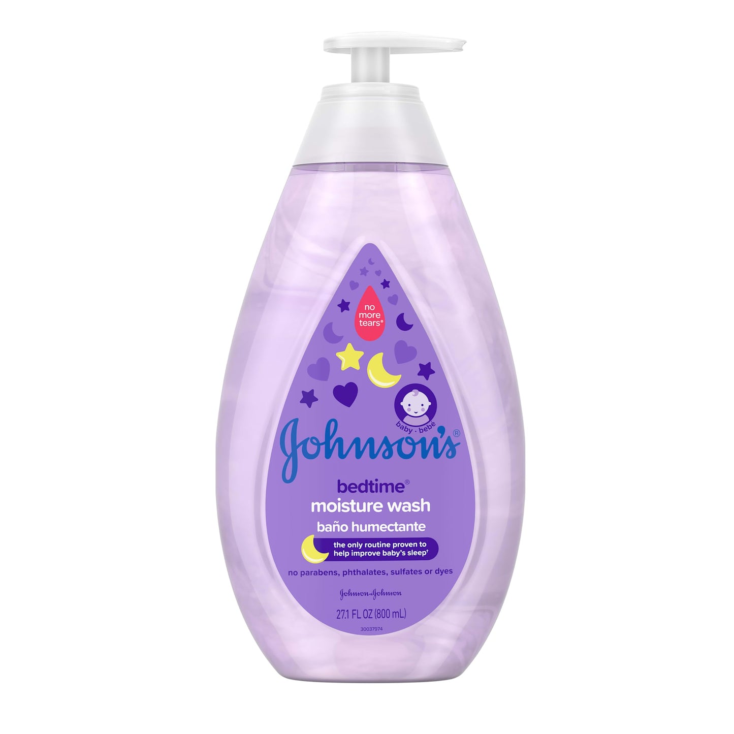 Johnson'S Tear-Free Bedtime Baby Moisture Wash With Soothing Naturalcalm Aromas, 27.1 Fl. Oz