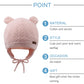 Bavst Baby Beanie Hat For Winter With Earfalp Cute Bear Kids Toddler Girls Boys Warm Knit Cap 0-2Years(Pink, S)