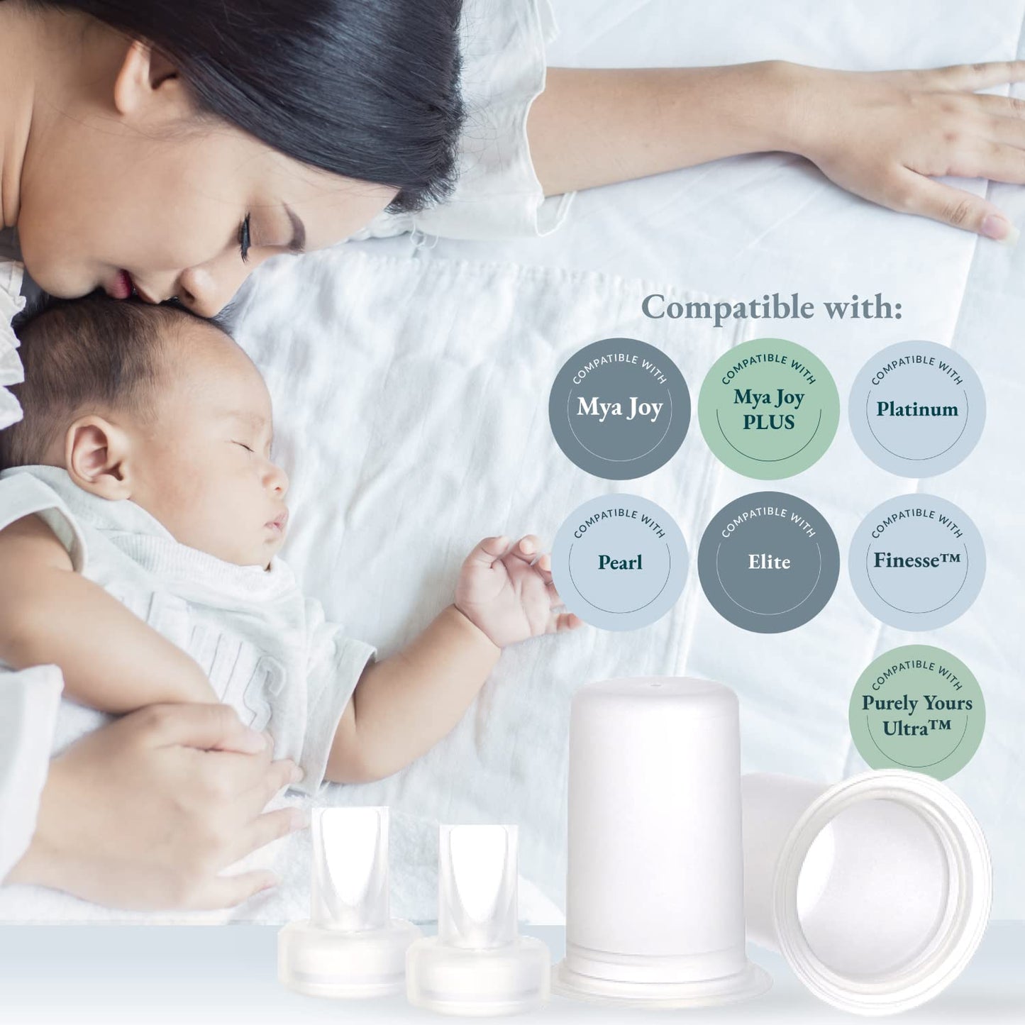 Ameda Universal Spare Parts Kit | Breast Pump Accessories | Ameda Breast Pump Parts | (2) Diaphragms & (2) Valves | Compatible W