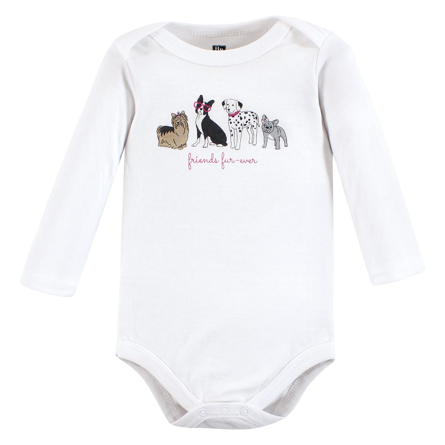 Hudson Baby Unisex Baby Cotton Long-Sleeve Bodysuits, Girl Dogs 7-Pack, Preemie
